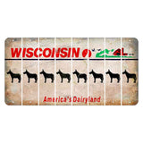 Wisconsin Farm Cut License Plate Strips (Set of 8) Donkey