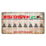 Wisconsin Farm Cut License Plate Strips (Set of 8) Gadsden