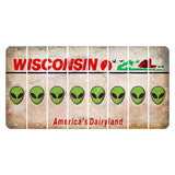 Wisconsin Farm Cut License Plate Strips (Set of 8) Alien