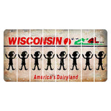 Wisconsin Farm Cut License Plate Strips (Set of 8) Elf