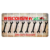 Wisconsin Farm Cut License Plate Strips (Set of 8) Wrench