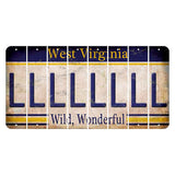 West Virginia Wild Wonderful Cut License Plate Strips (Set of 8) L
