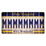 West Virginia Wild Wonderful Cut License Plate Strips (Set of 8) M