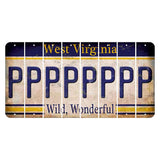 West Virginia Wild Wonderful Cut License Plate Strips (Set of 8) P