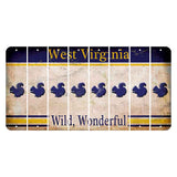 West Virginia Wild Wonderful Cut License Plate Strips (Set of 8) Squirrel