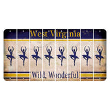 West Virginia Wild Wonderful Cut License Plate Strips (Set of 8) Ballerina Dancer
