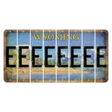 Wyoming Squaretop Mountain Cut License Plate Strips (Set of 8) E