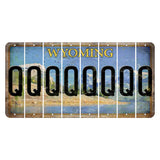 Wyoming Squaretop Mountain Cut License Plate Strips (Set of 8) Q