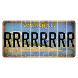 Wyoming Squaretop Mountain Cut License Plate Strips (Set of 8) R