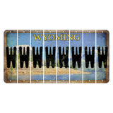 Wyoming Squaretop Mountain Cut License Plate Strips (Set of 8) W