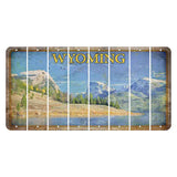 Wyoming Squaretop Mountain Cut License Plate Strips (Set of 8) Blank