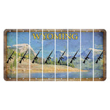 Wyoming Squaretop Mountain Cut License Plate Strips (Set of 8) Rifle