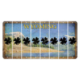 Wyoming Squaretop Mountain Cut License Plate Strips (Set of 8) Shamrock