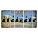 Wyoming Squaretop Mountain Cut License Plate Strips (Set of 8) Guitar