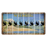 Wyoming Squaretop Mountain Cut License Plate Strips (Set of 8) Dove