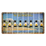 Wyoming Squaretop Mountain Cut License Plate Strips (Set of 8) Lantern