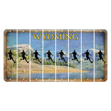Wyoming Squaretop Mountain Cut License Plate Strips (Set of 8) Soccer Player