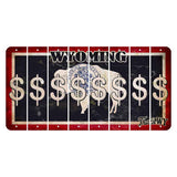 Wyoming Travel Cut License Plate Strips (Set of 8) Dollar Sign