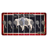Wyoming Travel Cut License Plate Strips (Set of 8) Tennis Racket