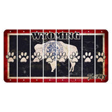Wyoming Travel Cut License Plate Strips (Set of 8) Dog Paw