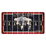 Wyoming Travel Cut License Plate Strips (Set of 8) Liberty Bell
