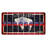 Wyoming Travel Cut License Plate Strips (Set of 8) Republican