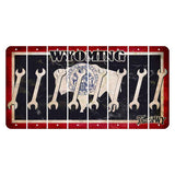 Wyoming Travel Cut License Plate Strips (Set of 8) Wrench