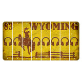 Wyoming Yellow Cut License Plate Strips (Set of 8) Headphones