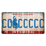 Wyoming Spirit of 75 Cut License Plate Strips (Set of 8) C