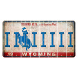 Wyoming Spirit of 75 Cut License Plate Strips (Set of 8) I