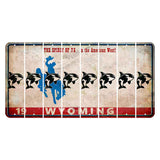 Wyoming Spirit of 75 Cut License Plate Strips (Set of 8) Whale