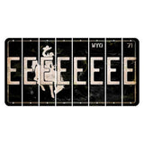 Wyoming WYO Black Cut License Plate Strips (Set of 8) E