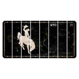 Wyoming WYO Black Cut License Plate Strips (Set of 8) Blank