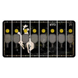 Wyoming WYO Black Cut License Plate Strips (Set of 8) Pickleball
