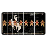 Wyoming WYO Black Cut License Plate Strips (Set of 8) Gingerbread Man