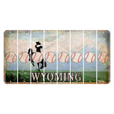 Wyoming Teton Range Cut License Plate Strips (Set of 8) Baseball