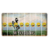Wyoming Teton Range Cut License Plate Strips (Set of 8) Emoji - Laughing
