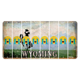 Wyoming Teton Range Cut License Plate Strips (Set of 8) Emoji - Crying
