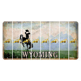 Wyoming Teton Range Cut License Plate Strips (Set of 8) Backhoe