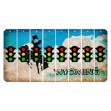Wyoming Devils Tower Cut License Plate Strips (Set of 8) Traffic Light