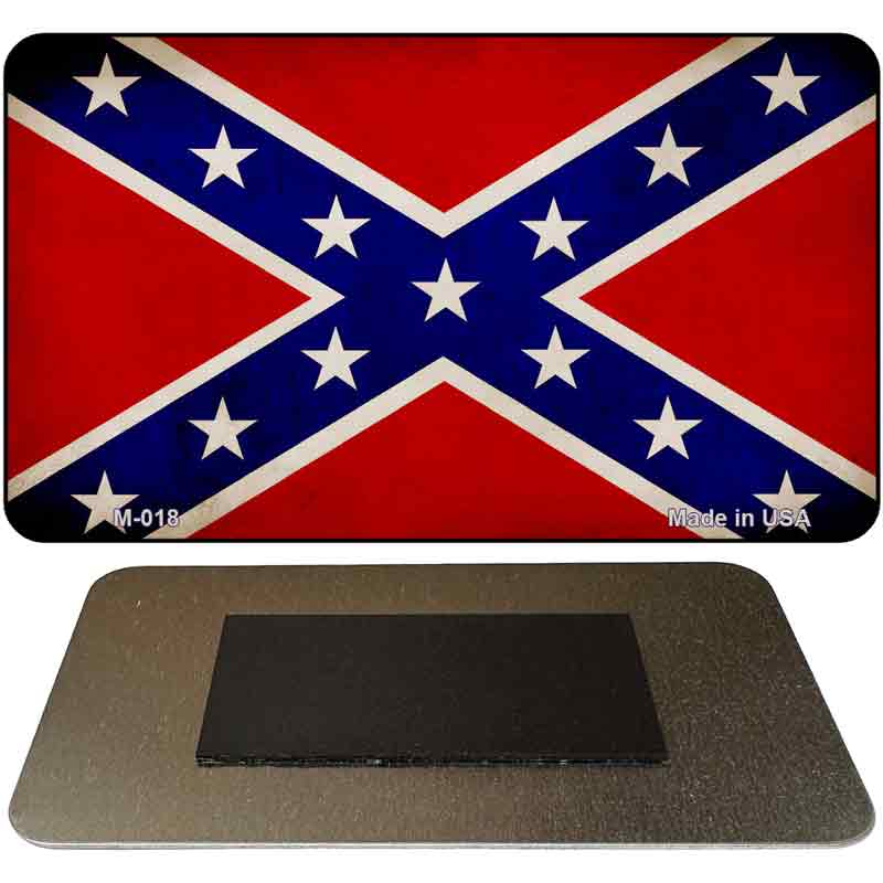 Confederate Flag Novelty Metal Magnet M-018
