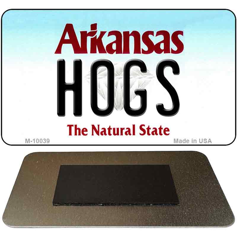 Hogs Arkansas State License Plate Tag Magnet Novelty M-10039