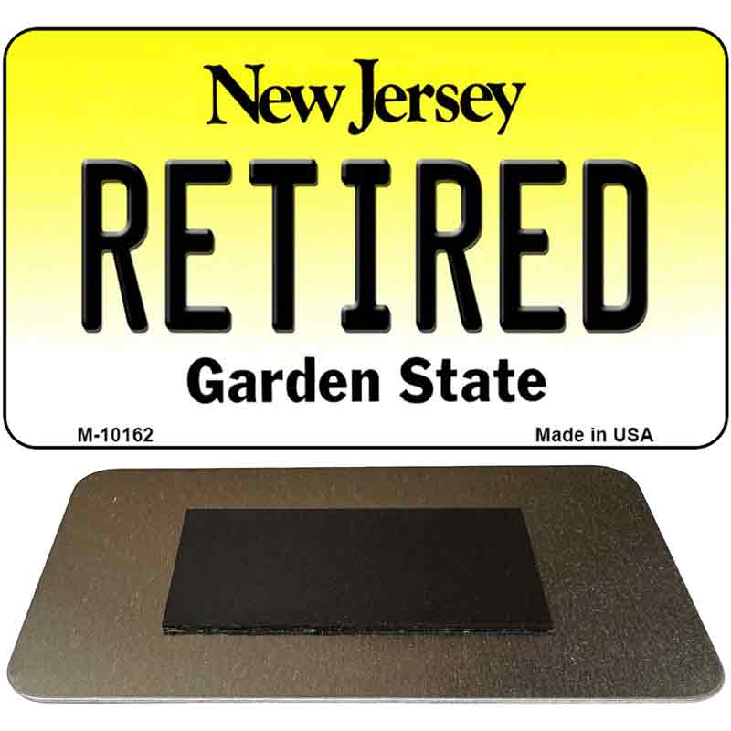 Retired New Jersey State License Plate Tag Magnet M-10162