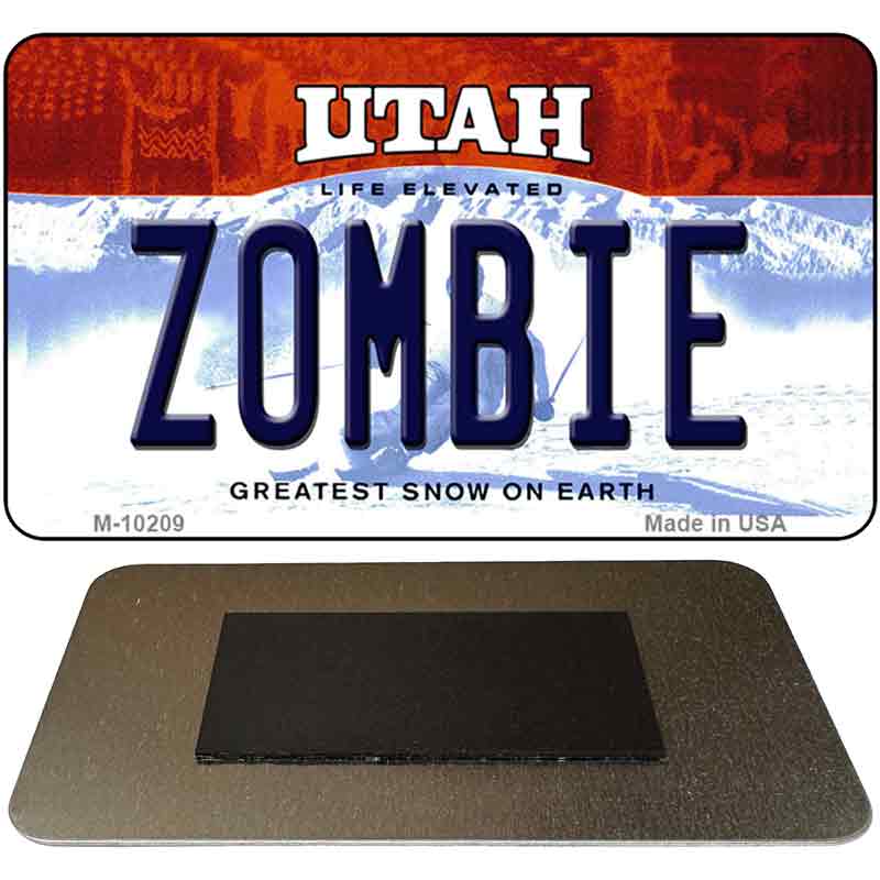Zombie Utah State License Plate Tag Magnet M-10209