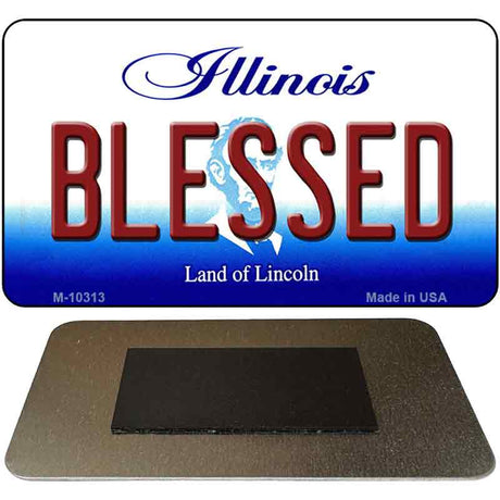 Blessed Illinois State License Plate Tag Magnet M-10313