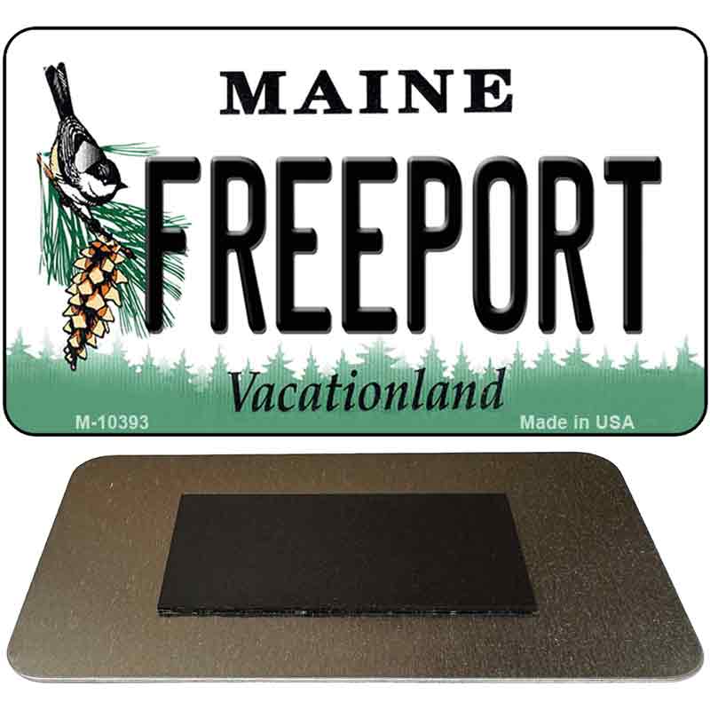 Freeport Maine State License Plate Tag Magnet M-10393