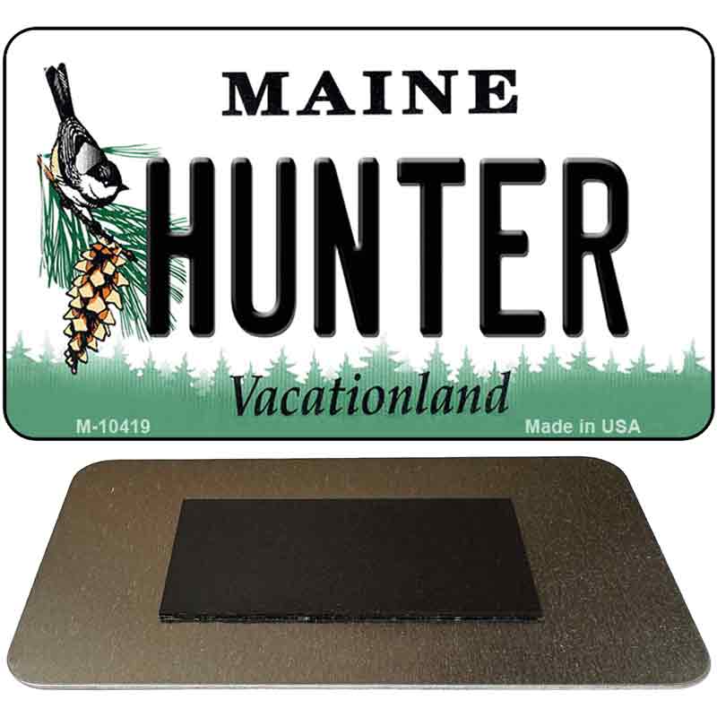 Hunter Maine State License Plate Tag Magnet M-10419