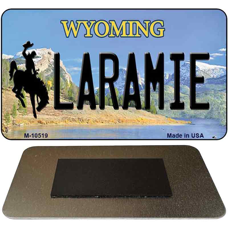 Laramie Wyoming State License Plate Tag Magnet M-10519