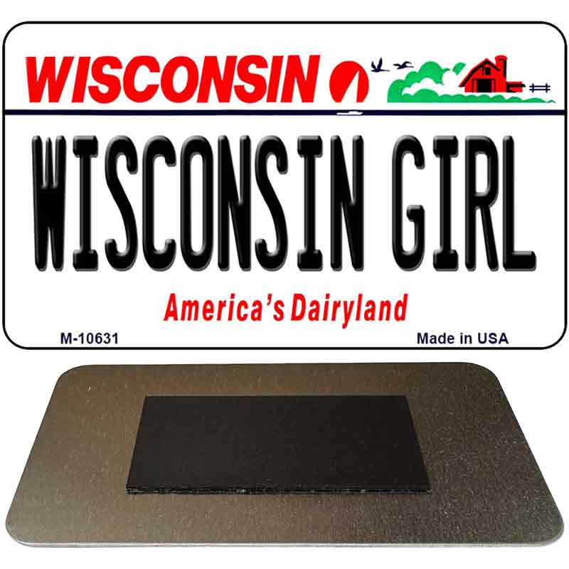 Wisconsin Girl State License Plate Tag Novelty Magnet M-10631