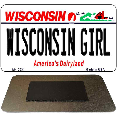 Wisconsin Girl State License Plate Tag Novelty Magnet M-10631